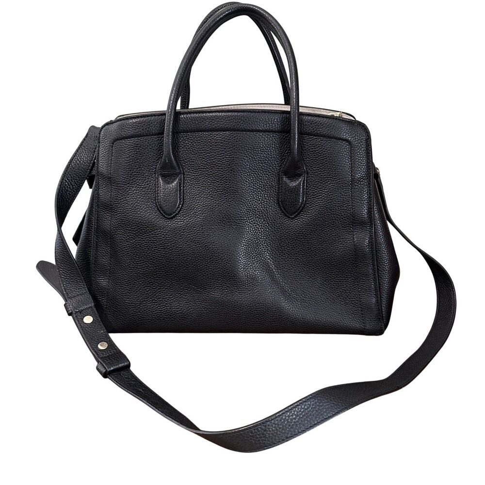 Kate Spade New York Satchel Black Pebbled Leather Crossbody Medium Bag - Picture 2 of 16